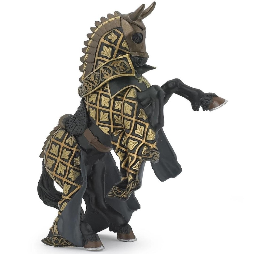 Dark Knight Horse‎ Figurine - Hand Painted Weapon Master Bull Steed Toy - Papo